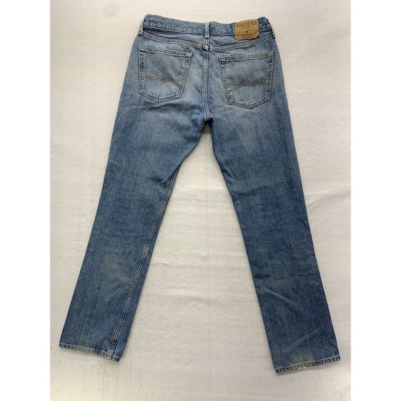 Hollister Denim Jeans Men's 32X32 Blue Button Fly Factory Destroyed Distressed - Picture 2 of 16